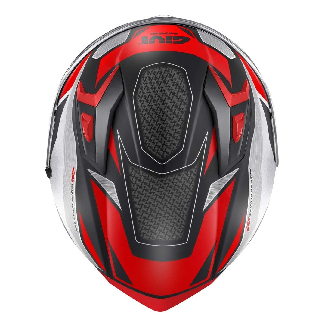 GIVI 50.8 BRAVE Moto Integral Casco Negro Titanio Rojo - SECURTEX MOTOR S.L (t/a MaximoMoto)