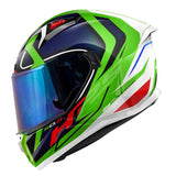 GIVI - CASCO FULL 50.8 RACER BLANCO VERDE AZUL - SECURTEX MOTOR S.L (t/a MaximoMoto)
