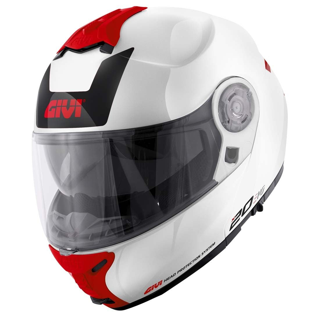 GIVI - CASCO X20 EXPEDITION EVO BLANCO-BR ROJO - SECURTEX MOTOR S.L (t/a MaximoMoto)