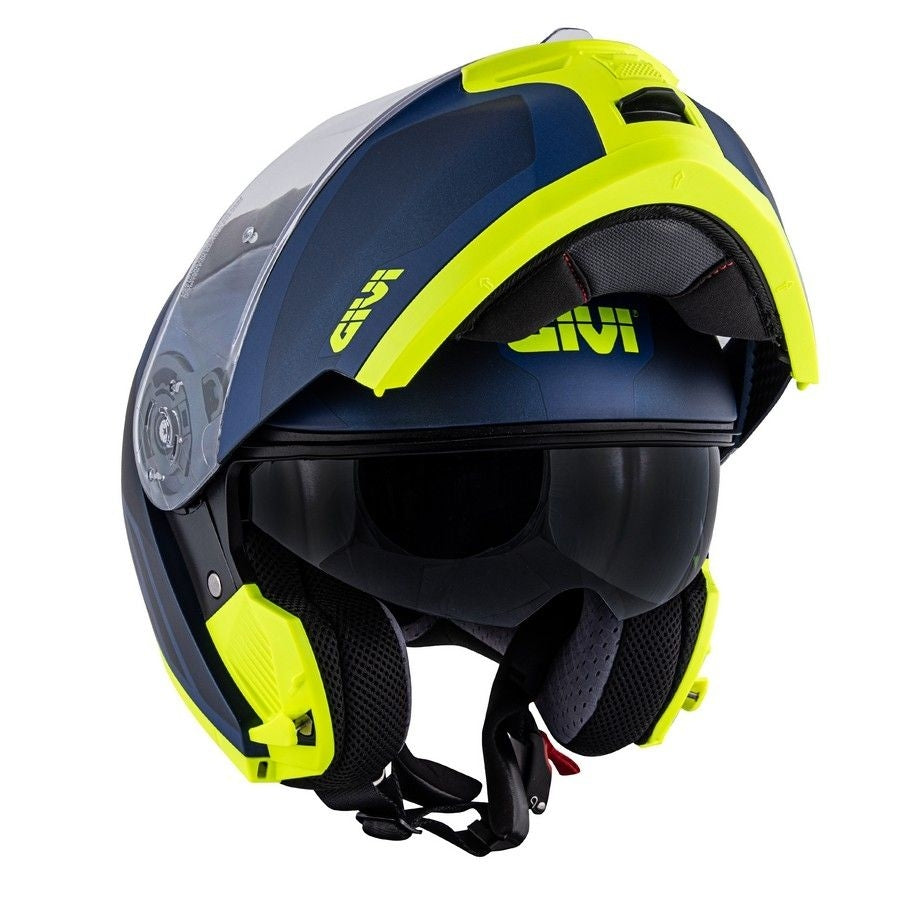 GIVI - CASCO X21 CHALLENGER SPIRIT AZUL YELLOW - SECURTEX MOTOR S.L (t/a MaximoMoto)