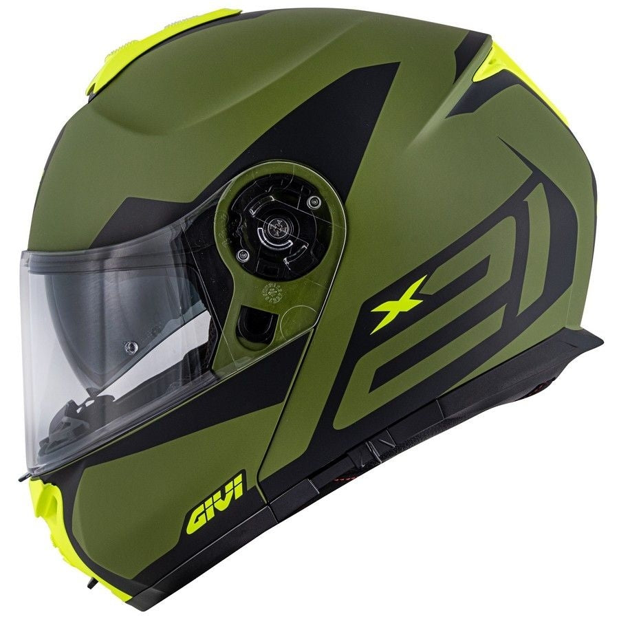 GIVI - CASCO X21 CHALLENGER SPIRIT VERDE NEGRO YELLOW - SECURTEX MOTOR S.L (t/a MaximoMoto)