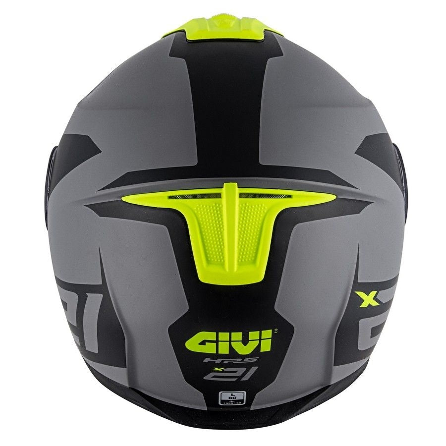 GIVI - CASCO X21 CHALLENGER SPIRIT GRIS NEGRO YELLOW - SECURTEX MOTOR S.L (t/a MaximoMoto)