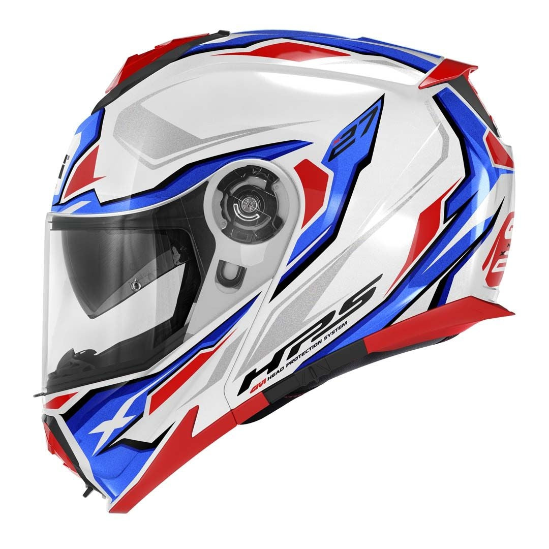 GIVI X27 Mod Dimension motocicleta Casco integral modular Blanco Azul Rojo - SECURTEX MOTOR S.L (t/a MaximoMoto)