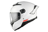 MT Thunder 4 SV Solid A0 CASCO Integral Para Moto De Turismo Blanco Perla Brillante