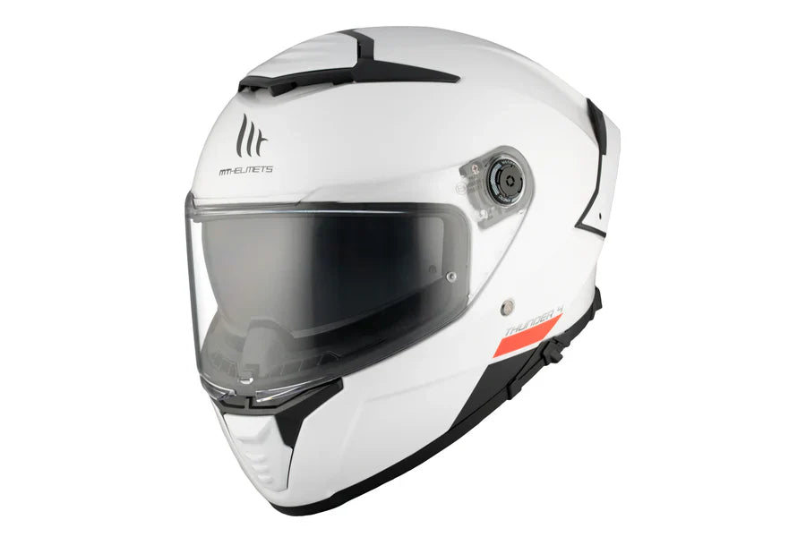 MT Thunder 4 SV Solid A0 CASCO Integral Para Moto De Turismo Blanco Perla Brillante - SECURTEX MOTOR S.L (t/a MaximoMoto)