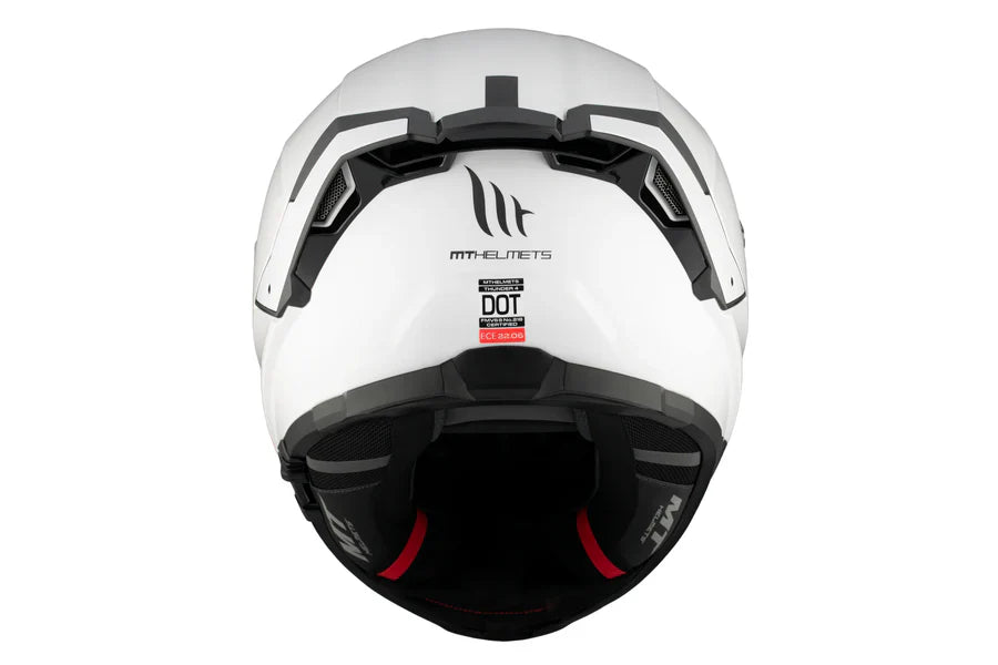 MT Thunder 4 SV Solid A0 CASCO Integral Para Moto De Turismo Blanco Perla Brillante - SECURTEX MOTOR S.L (t/a MaximoMoto)