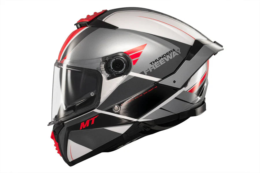 MT THUNDER 4 SV FREEWAY A5 Deportivo Turismo Casco Integral Para Moto De Brillante