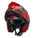 GIVI X27 Tourer TRBR Casco modular abatible para motocicleta negro rojo