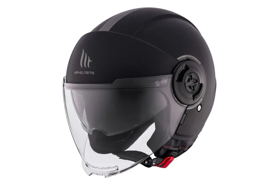 MT VIALE SV S SOLID A1 Casco De Moto Urbana Negro Mate - CASCO