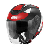 GIVI - CASCO JET X25 TARGET NEGRO BLANCO ROJO - SECURTEX MOTOR S.L (t/a MaximoMoto)