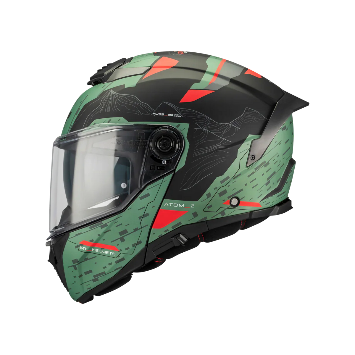 MT ATOM 2 SV HIGHLANDS C6 CASCO MODULAR DE MOTO MATE