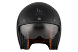 MT LE MANS 2 SV S SOLID A1 Casco Abierto Para Moto Negro Brillante - CASCO