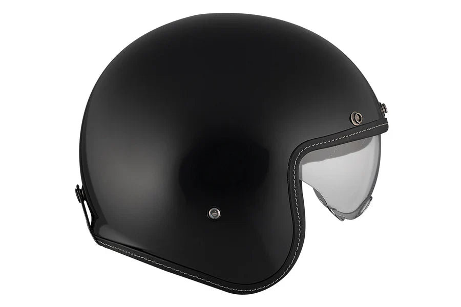 MT LE MANS 2 SV S SOLID A1 Casco Abierto Para Moto Negro Brillante - CASCO