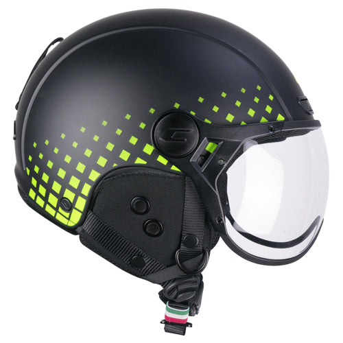 CGM 801S JET EBI TONE Abierto Casco Negro Amarilla Opaca - CASCO