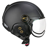CGM 801V JET EBI VINTAGE Abierto Casco Negro Opaco - CASCO