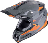 SCORPION VX-16 EVO AIR ROD Motocross Casco Blanco Gris Naranja