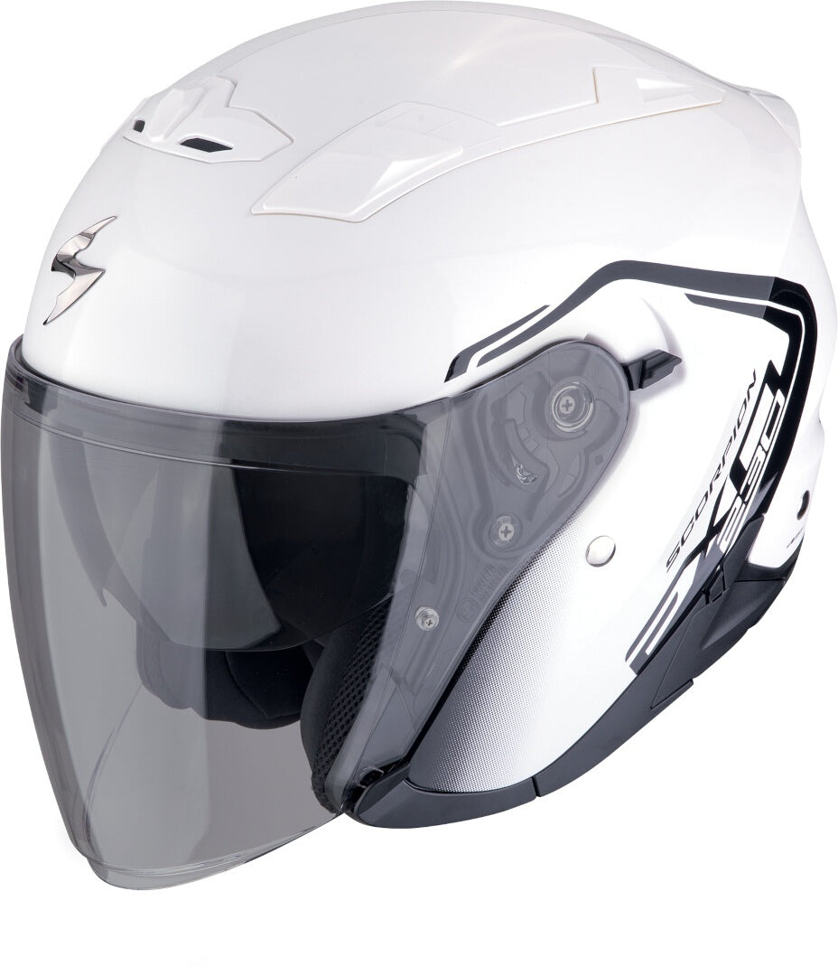 SCORPION EXO-230 CIT-E Abierto Casco Blanco Negro