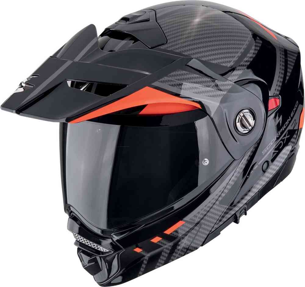 SCORPION ADX-2 LEWIS Aventura Moto Casco Negro Rojo