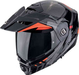 SCORPION ADX-2 LEWIS Aventura Moto Casco Negro Rojo
