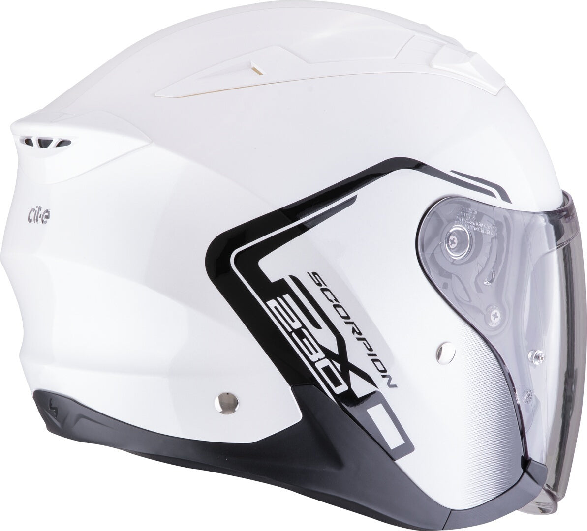 SCORPION EXO-230 CIT-E Abierto Casco Blanco Negro