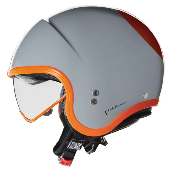 NOLAN N21-06 OCIO 343 Cara Abierta Moto Casco Gris Naranja