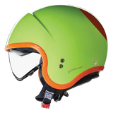 NOLAN N21-06 OCIO 344 Cara Abierta Moto Casco Verde Pules Naranja