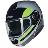 NOLAN N90-03 ROBOTO 346 modular motocicleta Casco Negro Gris Amarillo 