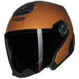 NOLAN N40-5 CLASSICO NOBILE 319 Abierto Moto Casco Negro Naranja