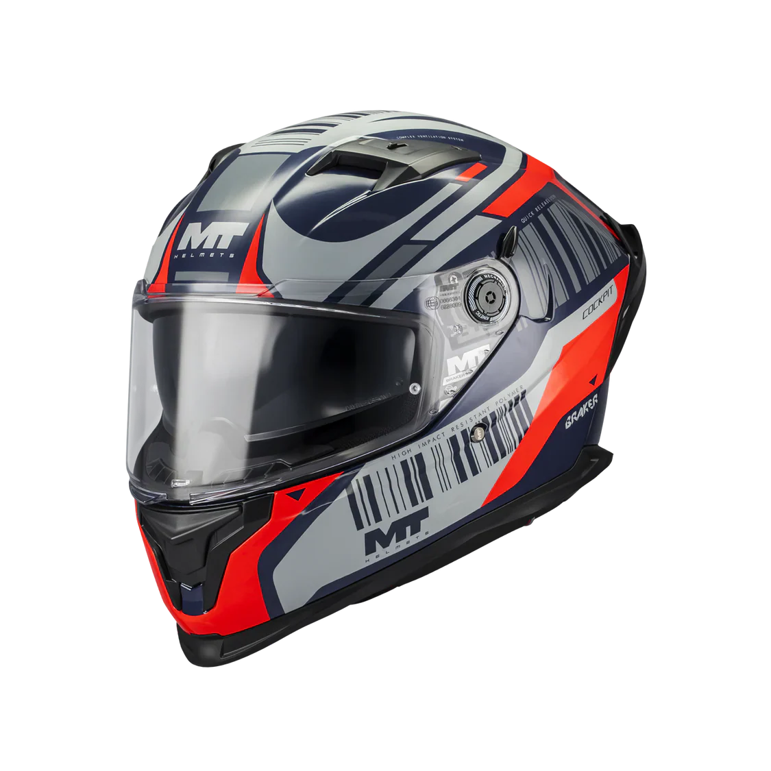MT BRAKER SV COCKPIT C5 CASCO INTEGRAL DE MOTO BRILLO
