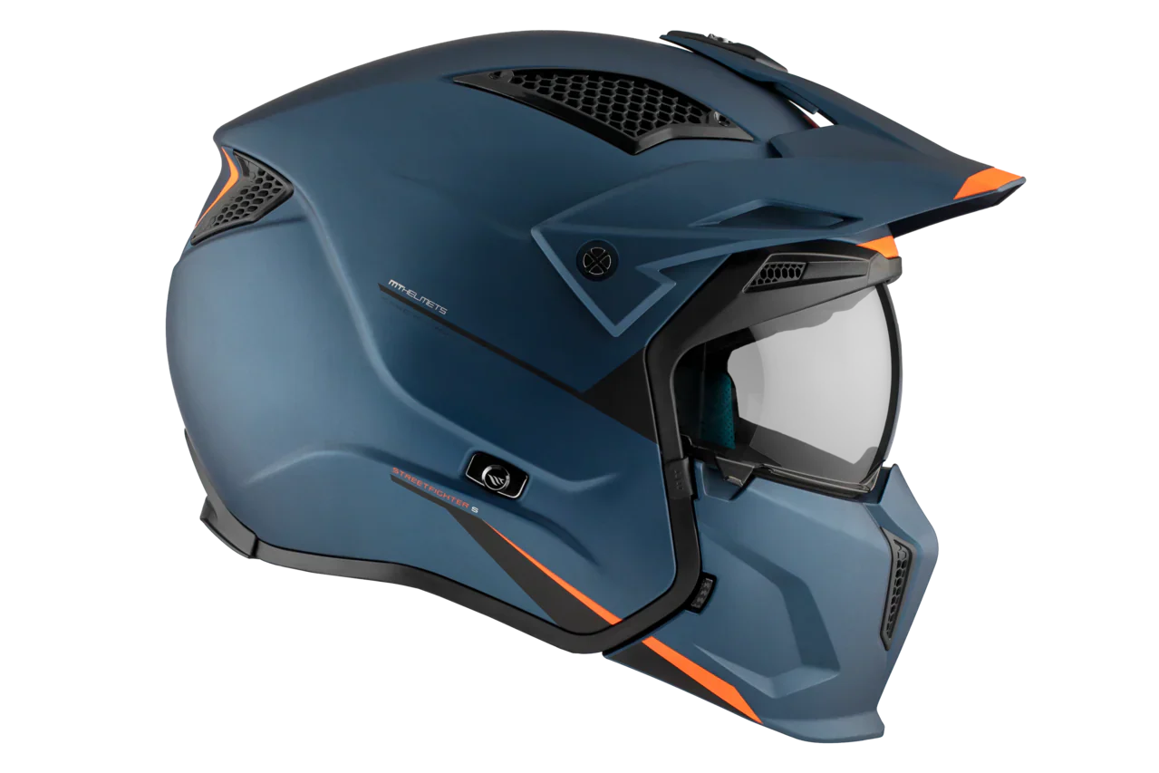 MT Streetfighter S SV SOLID A7 azul mate Casco modular deportivo - CASCO