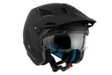 MT District Sv Solid A1 negro mate Casco de moto carretera todoterreno - CASCO
