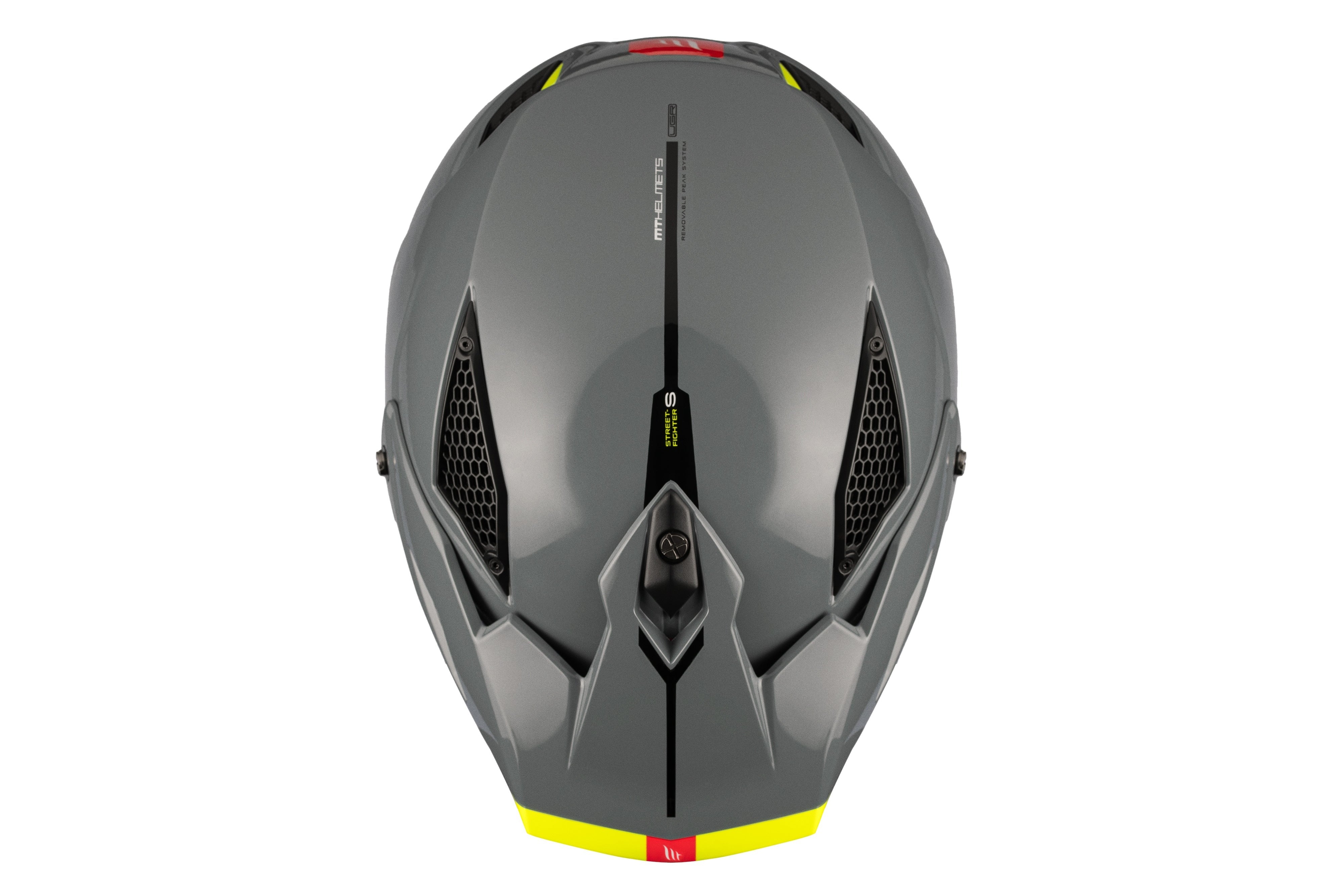 MT Streetfighter S SV Solid A22 gris brillante Casco de moto modular - CASCO