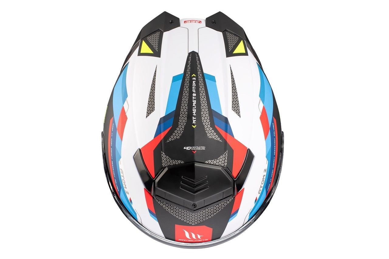 MT Atom 2 Sv Bast A0 Gloss Pearl Casco de motocicleta abatible - CASCO