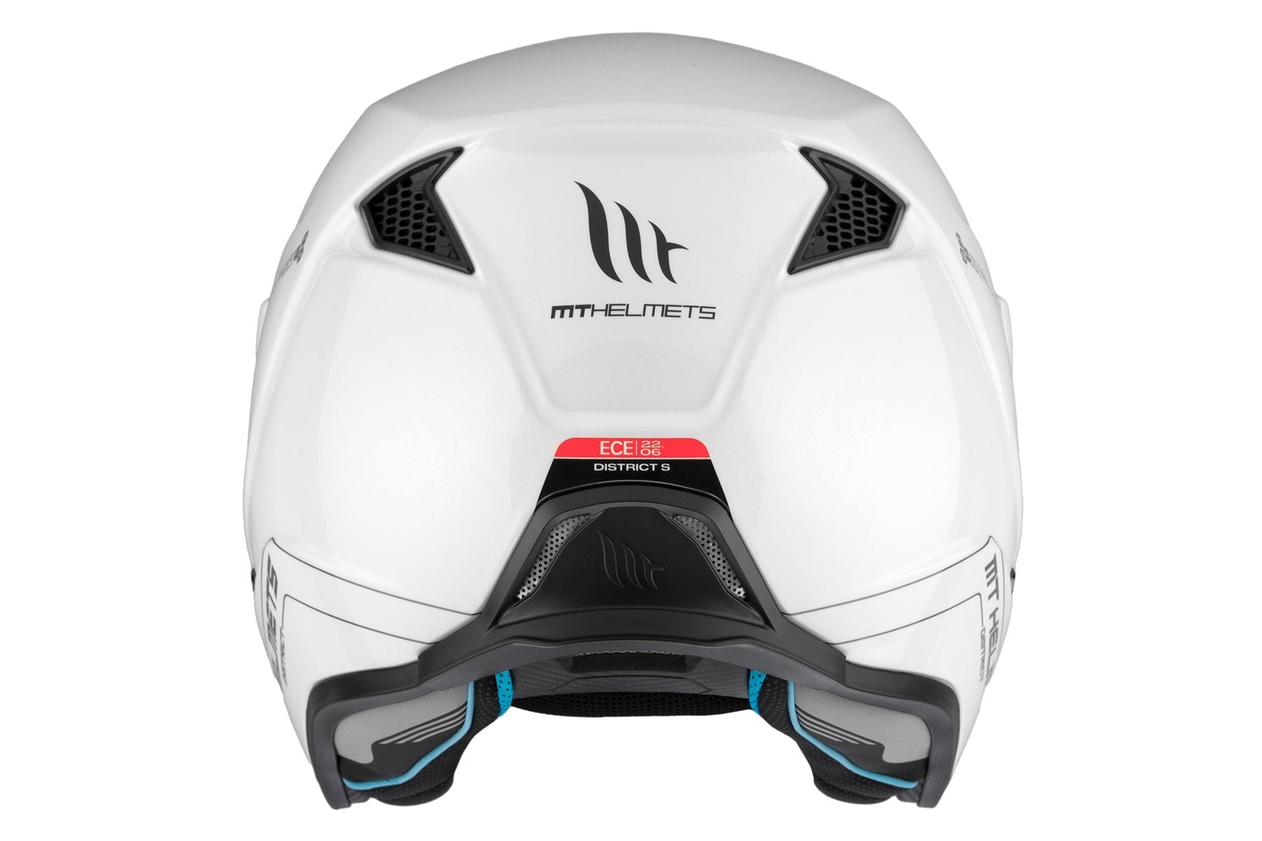 MT District Sv Solid A0 en blanco brillante Casco de moto todoterreno - CASCO