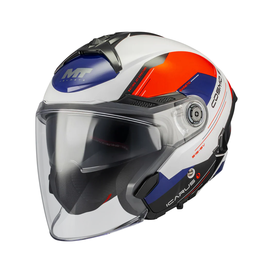 MT COSMO SV ICARUS A5 CASCO ABERTO DE MOTO BRILLO