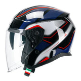 CGM 136G RNA SPORT JET CASCO MOTO NERO ROSSO AZUL