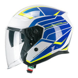 CGM 136S RNA RACE JET CASCO MOTO AZUL GIALLO FLUO