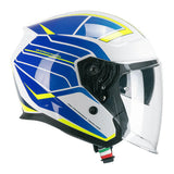 CGM 136S RNA RACE JET CASCO MOTO AZUL GIALLO FLUO
