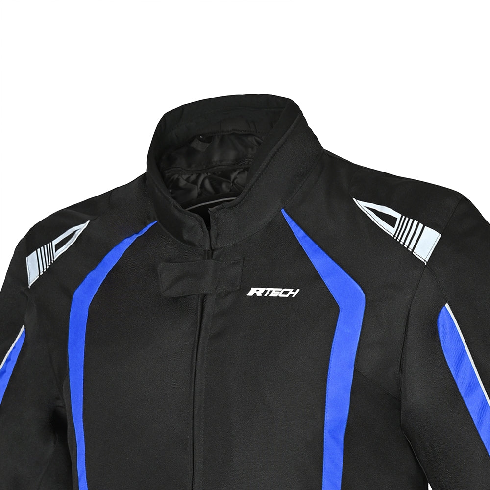 R-TECH - Chaqueta Textil Marshal  Negro/Azul - SECURTEX MOTOR S.L (t/a MaximoMoto)