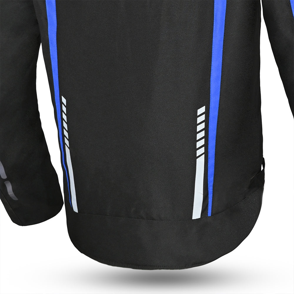 R-TECH - Chaqueta Textil Marshal  Negro/Azul - SECURTEX MOTOR S.L (t/a MaximoMoto)