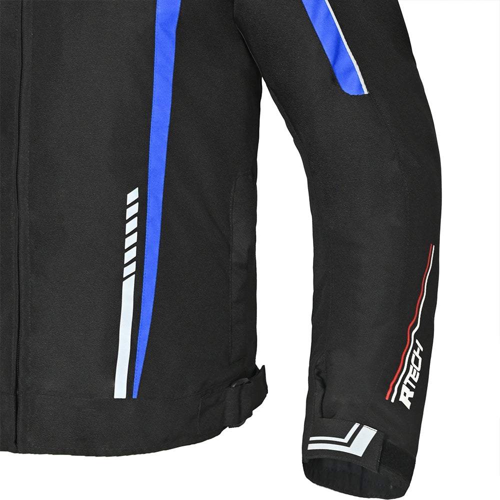R-TECH - Chaqueta Textil Marshal  Negro/Azul - SECURTEX MOTOR S.L (t/a MaximoMoto)