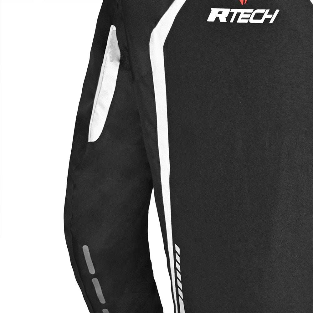R-TECH - CHAQUETA TEXTIL MARSHAL NEGRO/BLANCO - SECURTEX MOTOR S.L (t/a MaximoMoto)