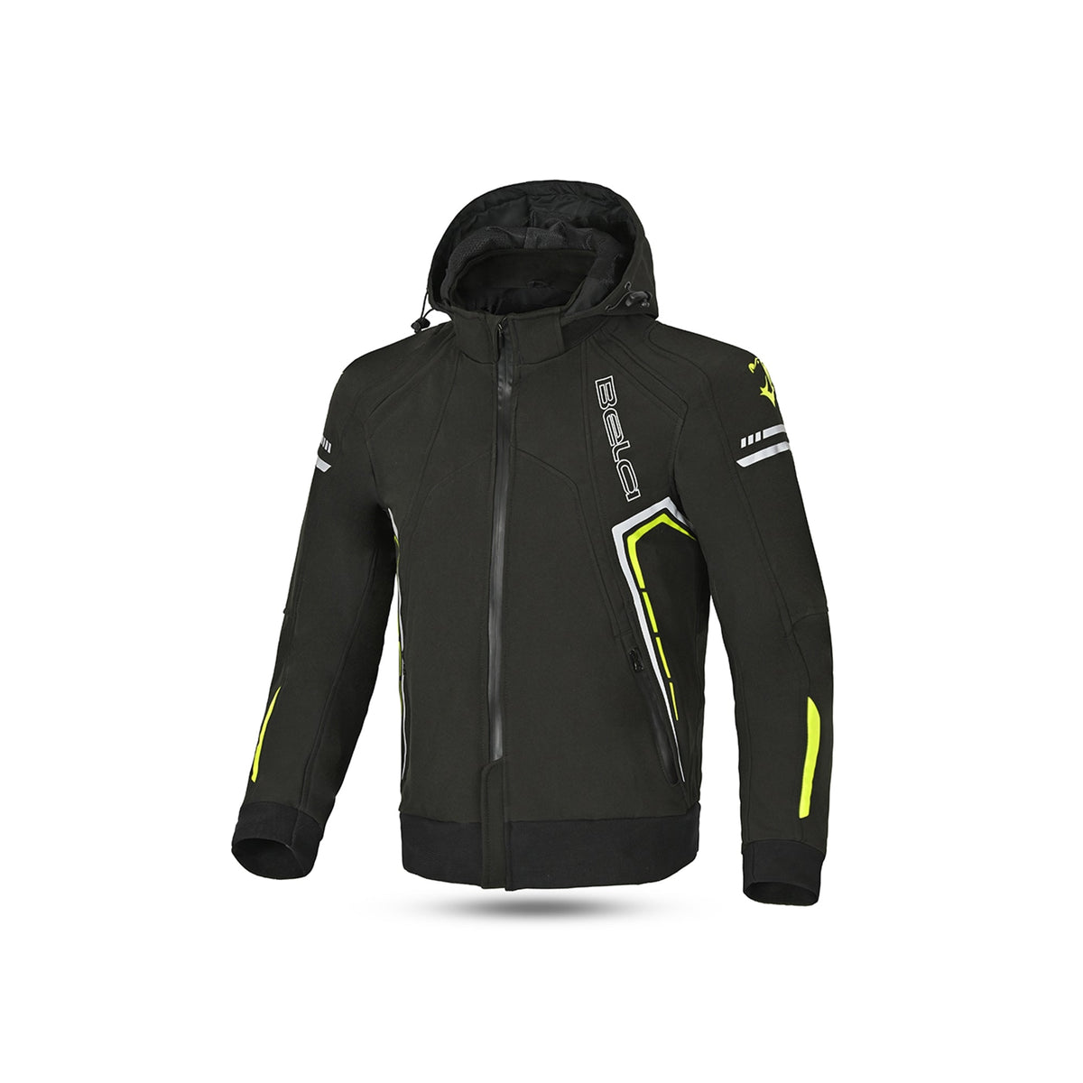 BELA - BREEZE SOFTSHELL Negro/Amarillo Fluor - SECURTEX MOTOR S.L (t/a MaximoMoto)