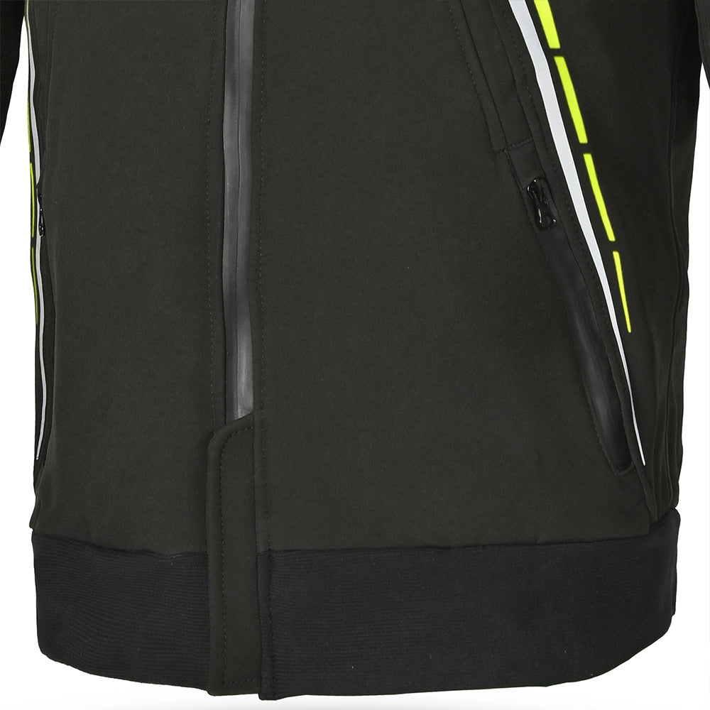 BELA - BREEZE SOFTSHELL Negro/Amarillo Fluor - SECURTEX MOTOR S.L (t/a MaximoMoto)