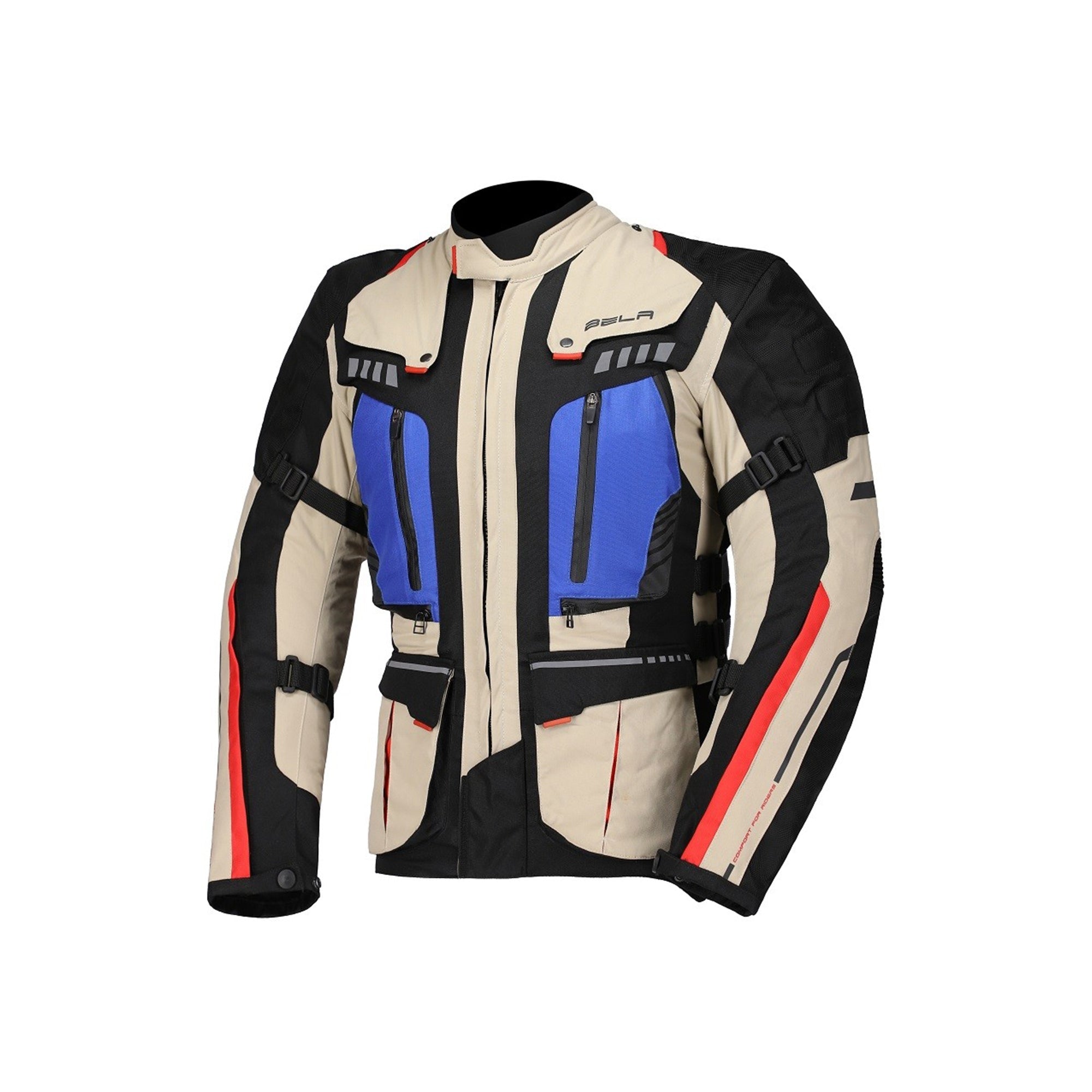 BELA - Chaqueta Textil Hailstorm Crema/Negro/Azul - SECURTEX MOTOR S.L (t/a MaximoMoto)