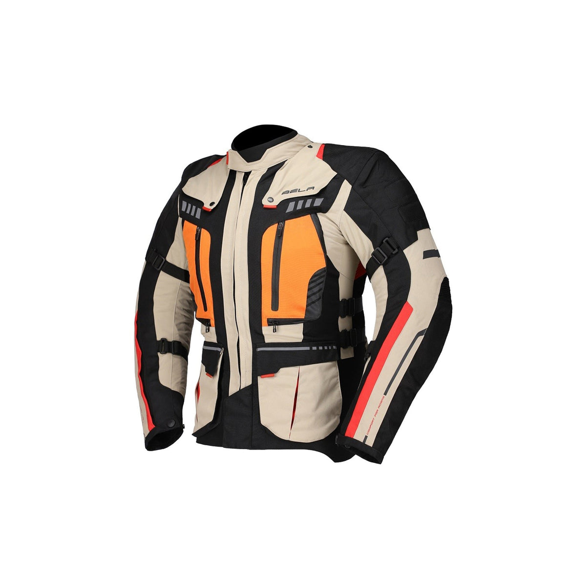 BELA - Chaqueta Textil Hailstorm Crema/Negro/Naranja - SECURTEX MOTOR S.L (t/a MaximoMoto)