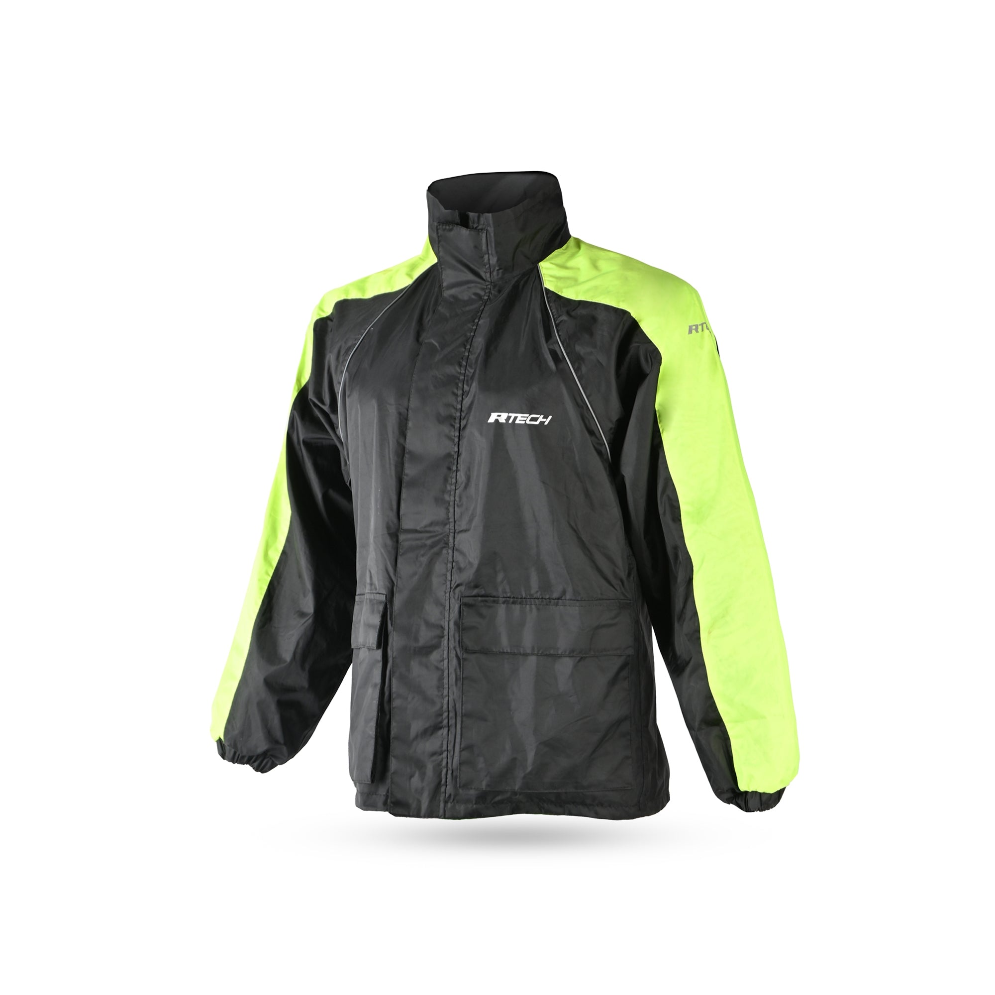 R-TECH-IMPERMEABLE CHAQUETA RAIN TRACKER NEGRO/AMARILLO FLUOR