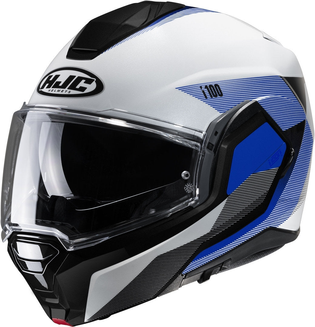 hjc- i100 beston mc2 casco integral modular de moto azul