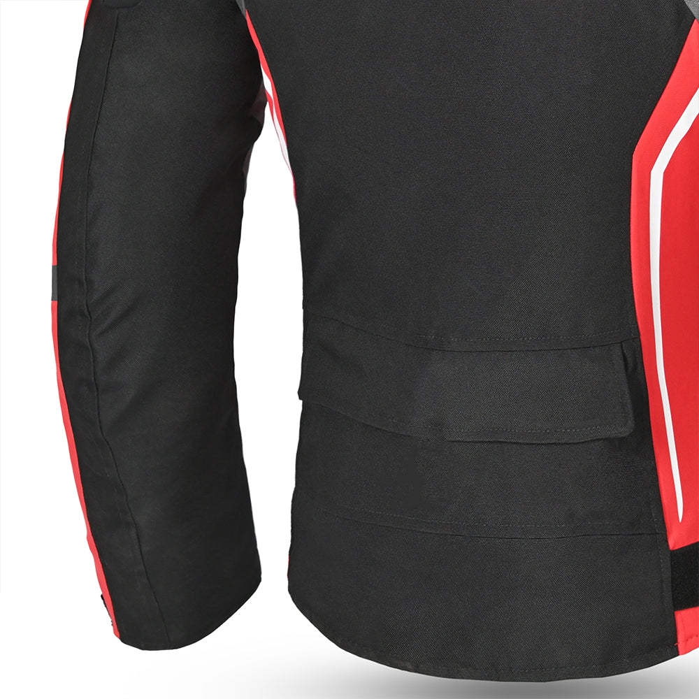 BELA - Chaqueta Textil Elanur Lady Negro/Antracita/Rojo - SECURTEX MOTOR S.L (t/a MaximoMoto)