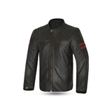 BELA - CHAQUETA PIEL STARK MARRÓN OSCURO/ROJO - SECURTEX MOTOR S.L (t/a MaximoMoto)